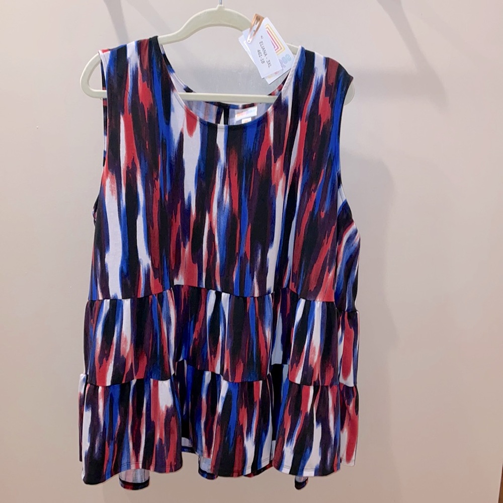 Lularoe Eliana 3XL Red White Blue